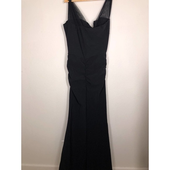 Chiara Boni Lace Illusion Gown Black  L 48 - Picture 9 of 16